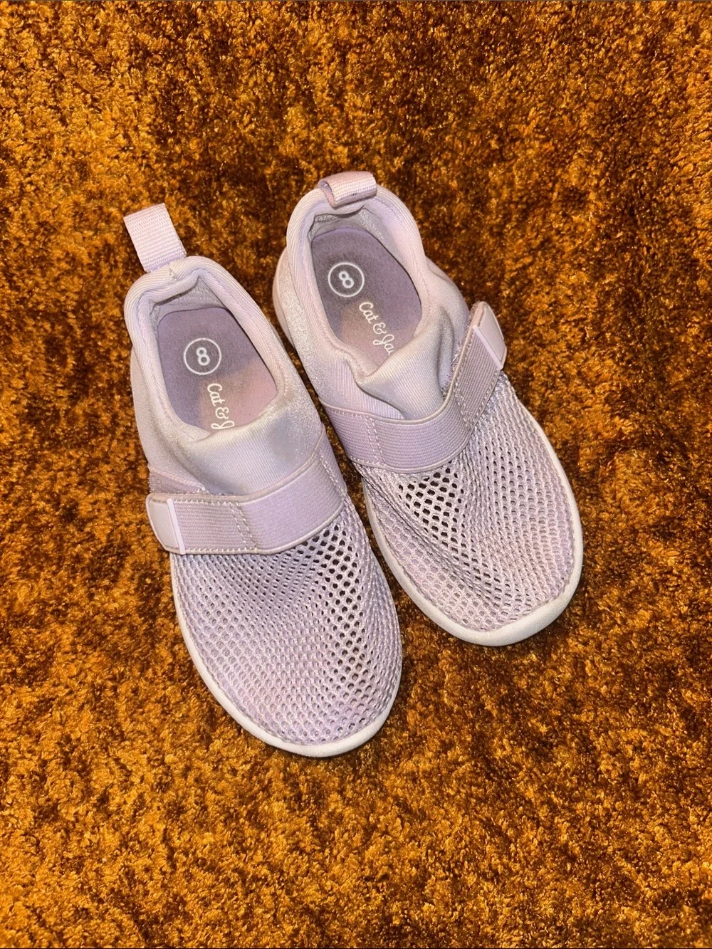 Cat & Jack Lilac Mesh Hook-and-Loop Slip-On Sneakers for Kids